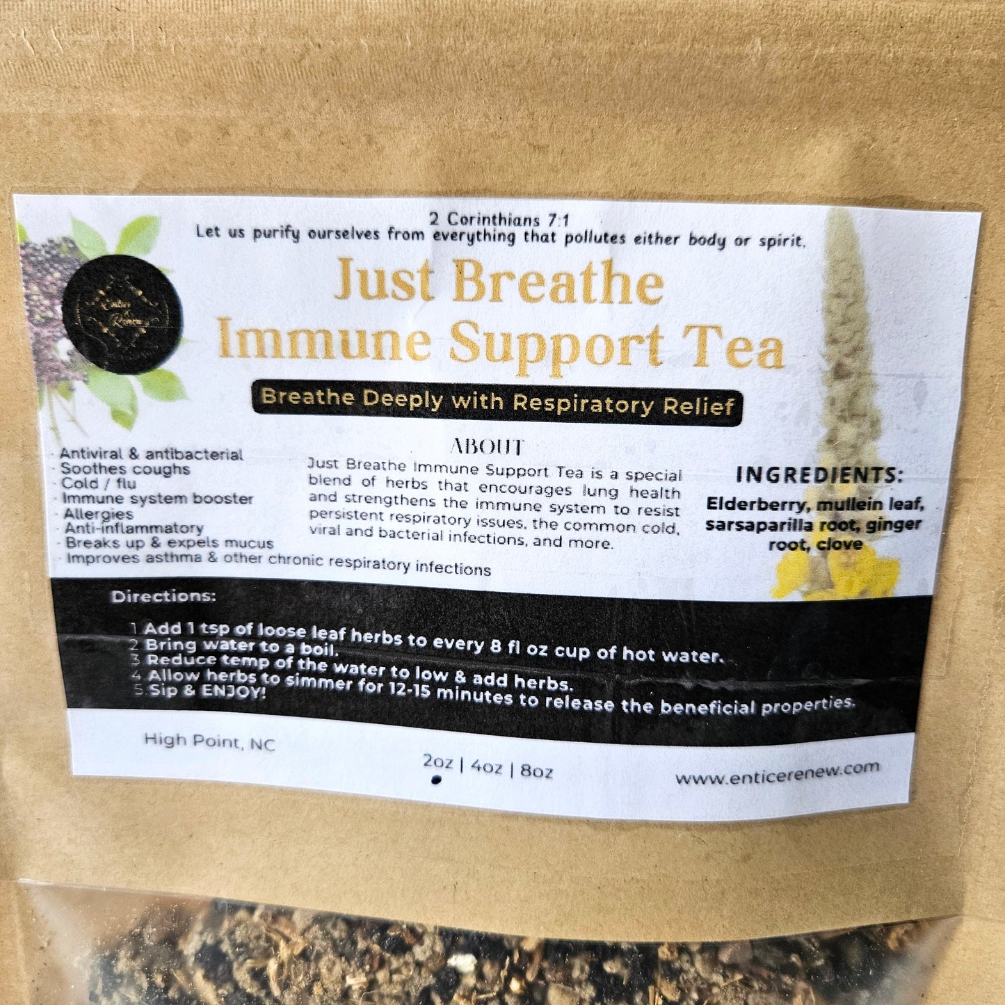 Just Breathe Immune Support Tea