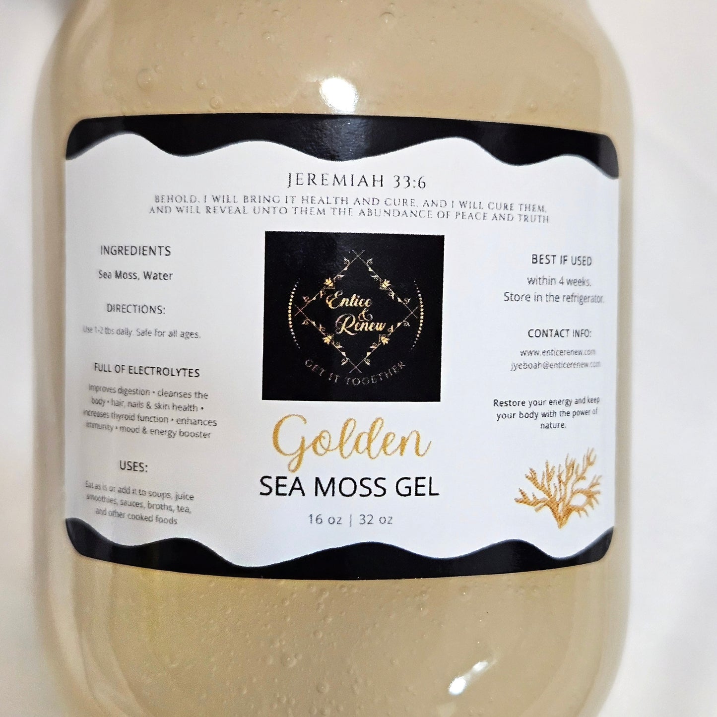 Golden Sea Moss Gel